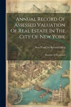 Cover Annual Record Of Assessed Valuation Of Real Estate In The City Of New York
