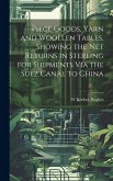 Piece Goods, Yarn and Woollen Tables, Showing the Net Returns in Sterling for Shipments Via the Suez Canal to China