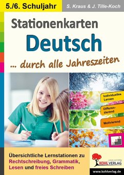 Cover Stationenlernen Deutsch durch alle Jahreszeiten / Klasse 5-6 (eBook, PDF)