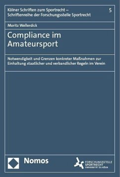 Compliance im Amateursport - Wellerdick, Moritz