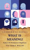 What Is Meaning? Studies in the Development of Significance