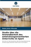 Studie über die Anwendbarkeit des entwicklungsorientierten Unterrichts im Sport