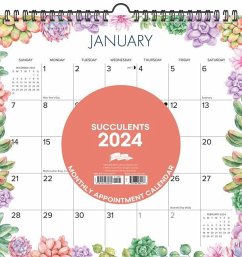 Succulents 2024 12 X 12 Spiral Wall Calendar - Willow Creek Press