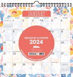 Meadow Flowers 2024 12 X 12 Spiral Wall Calendar