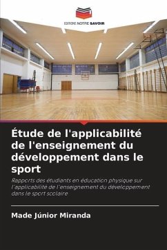 Étude de l'applicabilité de l'enseignement du développement dans le sport - Miranda, Made Júnior