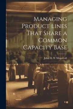 Managing Product Lines That Share a Common Capacity Base - Morecroft, John D. W.