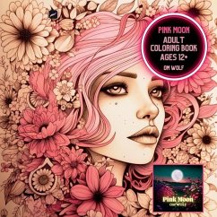 Pink Moon Adult Coloring Book - Wolf, Om