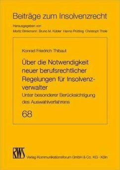 Cover Über die Notwendigkeit neuer beruflicher Regelungen für Insolvenzverwalter (eBook, ePUB)