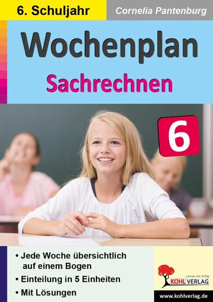 Wochenplan Sachrechnen / Klasse 6 (eBook, PDF)