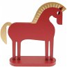Deko Figur Holz-Pferd, rot - Bild 1