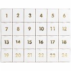 Adventskalender zum befüllen, weiß-gold, 36,5 x 29 x 6 cm FSC MIX