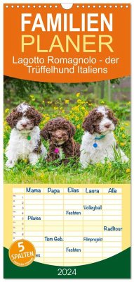 Familienplaner 2024 - Lagotto Romagnolo - der Trüffelhund Italiens mit 5 Spalten (Wandkalender, 21 x 45 cm) CALVENDO