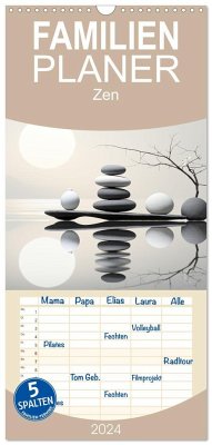 Familienplaner 2024 - Zen mit 5 Spalten (Wandkalender, 21 x 45 cm) CALVENDO