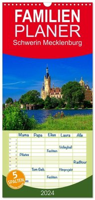 Familienplaner 2024 - Schwerin Mecklenburg mit 5 Spalten (Wandkalender, 21 x 45 cm) CALVENDO