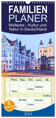 Familienplaner 2024 - Welterbe - Kultur und Natur in Deutschland mit 5 Spalten (Wandkalender, 21 x 45 cm) CALVENDO - boeTtchEr, U