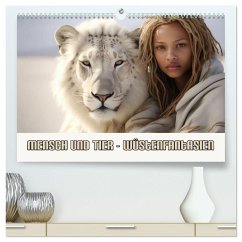 Mensch und Tier ¿ Wüstenfantasien (hochwertiger Premium Wandkalender 2024 DIN A2 quer), Kunstdruck in Hochglanz - Brunner-Klaus, Liselotte
