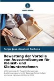 Bewertung der Vorteile von Ausschreibungen für Kleinst- und Kleinunternehmen