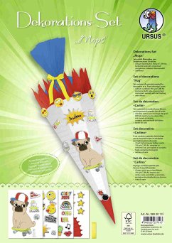 Cover URSUS Dekorationssets Dekorations-Set Mops, 4 Bogen Bastelkarton