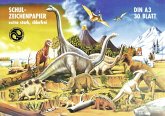 URSUS Zeichen und Künstlerbedarf Zeichenblock 120 g/m², DIN A3, 30 Blatt, hochweiß, Motiv: Dinosaurier