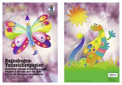 URSUS Basispapiere Tonzeichenpapier-Bastelmappe Regenbogen, 130 g/m², Format 23 x 33 cm, 10 Blatt sortiert