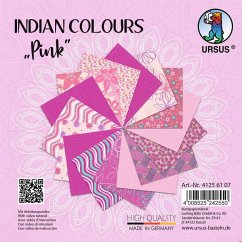 Cover URSUS Spezialpapiere Indian Colours, pink, 13,7 x 13,7 cm, 10 Blatt