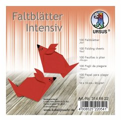 URSUS Falten Faltblätter Uni intensiv, Plakatkarton, 65 g/m², 10 x 10 cm, rot