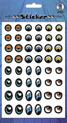 URSUS Dekorationsartikel Sticker Augen, bunt, 100 selbstklebende Stiker