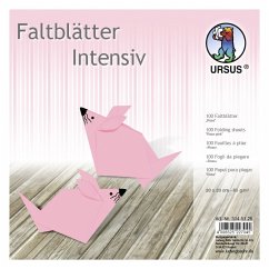 URSUS Falten Faltblätter Uni intensiv, Plakatkarton, 65 g/m², 20 x 20 cm, rosa