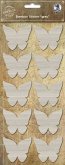 URSUS Vintage Bambus-Sticker Schmetterling, grau, 1 Stickerbogen (12 x 26 cm) mit 10 Stickern