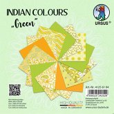 URSUS Spezialpapiere Indian Colours, green, 13,7 x 13,7 cm, 10 Blatt