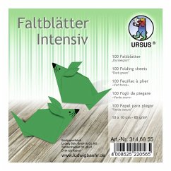 URSUS Falten Faltblätter Uni intensiv, Plakatkarton, 65 g/m², 10 x 10 cm, dunkelgrün