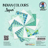 URSUS Spezialpapiere Indian Colours, aqua, 13,7 x 13,7 cm, 10 Blatt URSUS Spezialpapiere Indian Colours, aqua, 13,7 x 13,7 cm, 10 Blatt