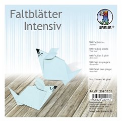 URSUS Falten Faltblätter Uni intensiv, Plakatkarton, 65 g/m², 15 x 15 cm, hellblau