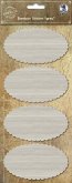 URSUS Vintage Bambus-Sticker Oval Bogenlinie, grau, 1 Stickerbogen (12 x 26 cm) mit 4 Stickern