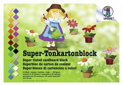 URSUS Basispapiere Super-Tonkartonblock, 220 g/m², Format 24 x 34 cm, 50 Blatt sortiert