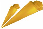 URSUS Schultüten Bastel-Schultüte mit Filzmanschette, goldgelb, Höhe: 35 cm, Durchmesser: 11,5 cm