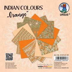 Cover URSUS Spezialpapiere Indian Colours, orange, 13,7 x 13,7 cm, 10 Blatt