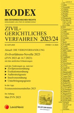 KODEX Zivilgerichtliches Verfahren 2023/24 - inkl. App