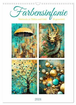 Farbensinfonie (Wandkalender 2024 DIN A3 hoch), CALVENDO Monatskalender