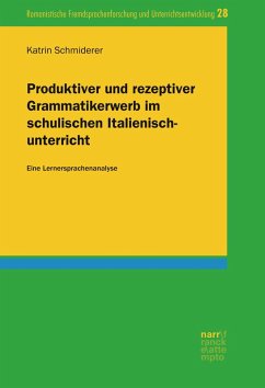 Cover Produktiver und rezeptiver Grammatikerwerb im schulischen Italienischunterricht (eBook, PDF)