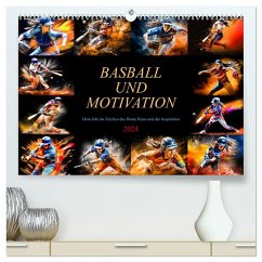 Baseball und Motivation (hochwertiger Premium Wandkalender 2024 DIN A2 quer), Kunstdruck in Hochglanz - Meutzner, Dirk