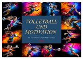 Volleyball und Motivation (Wandkalender 2024 DIN A2 quer), CALVENDO Monatskalender