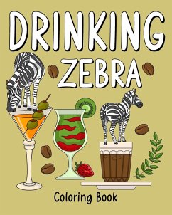 Cover Drinking Zebra Coloring Book