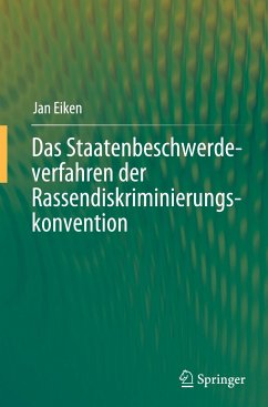 Das Staatenbeschwerdeverfahren der Rassendiskriminierungskonvention - Eiken, Jan