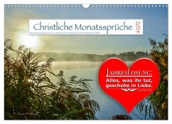 Christliche Monatssprüche 2024 (Wandkalender 2024 DIN A3 quer), CALVENDO Monatskalender