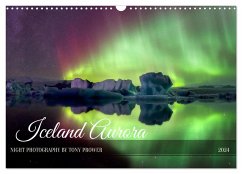 Iceland Aurora - Night Photography by Tony Prower (Wall Calendar 2024 DIN A3 landscape), CALVENDO 12 Month Wall Calendar