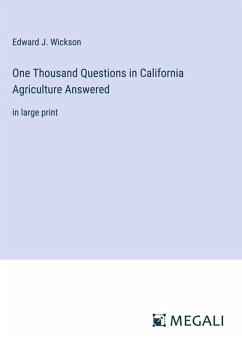Cover One Thousand Questions in California Agriculture Answered