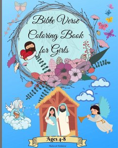Bible Verse Coloring Book for Girls Ages 4-8 - Rickblood, Malkovich