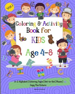 Coloring and Activity Book for Kids Age 4-8 Years - Rickblood, Malkovich
