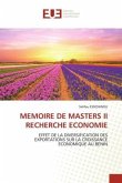 MEMOIRE DE MASTERS II RECHERCHE ECONOMIE